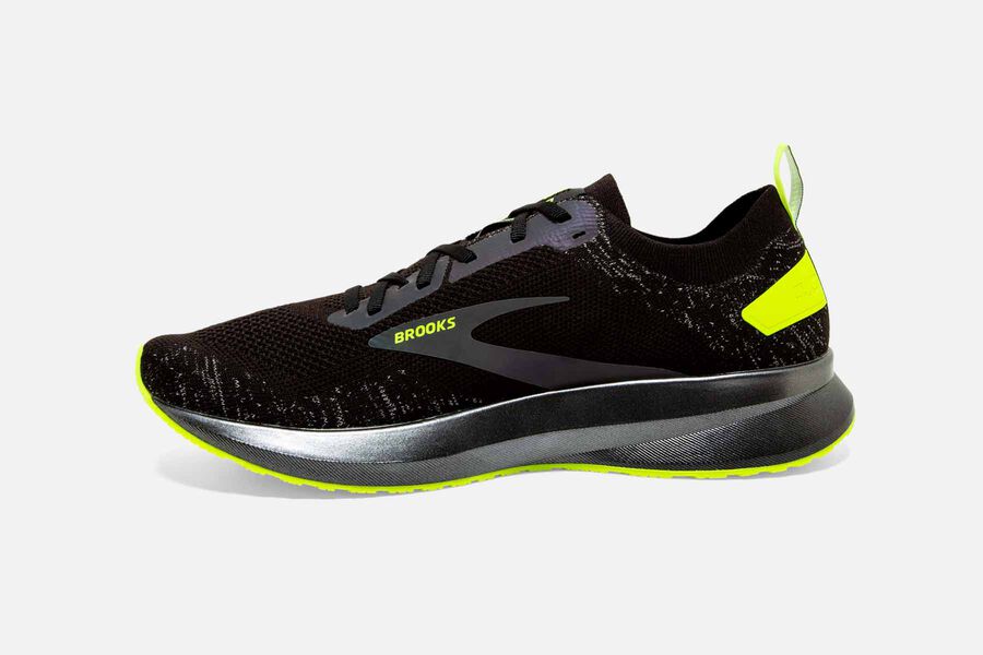 Levitate 4 Road Brooks Running Shoes NZ Mens - Black/Green - YADFQO-108